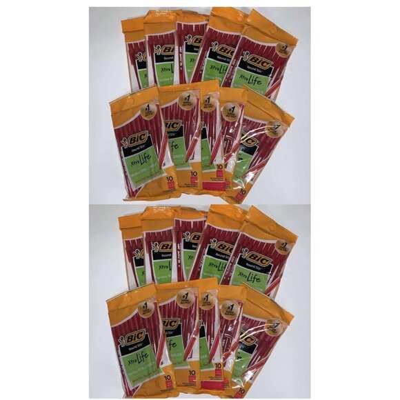 BIC Round Stic Xtra Life Ballpoint Pens, Red ink 200 pcs, 20 Pack - Picture 2 of 5